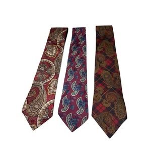 Silk Vintage Necktie Lot Of 3 Tommy Hilfiger John Hill Geoffrey Beene 100%